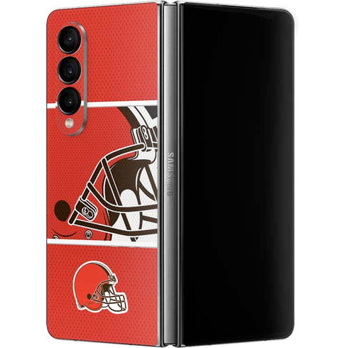 NFL Cleveland Browns Zone Block Galaxy Z Fold4 5G Skin