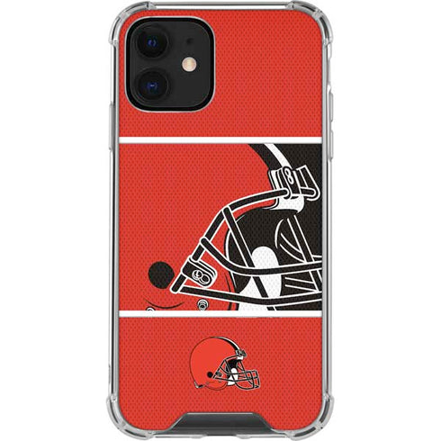 NFL Cleveland Browns Zone Block iPhone 12 Clear Case