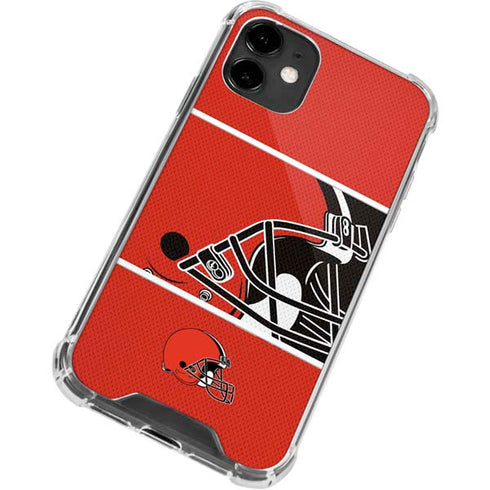 NFL Cleveland Browns Zone Block iPhone 12 Clear Case