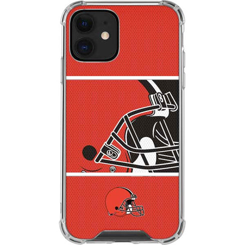 NFL Cleveland Browns Zone Block iPhone 12 Mini Clear Case