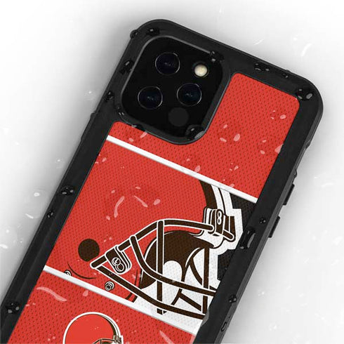 NFL Cleveland Browns Zone Block iPhone 12 Pro Waterproof Case