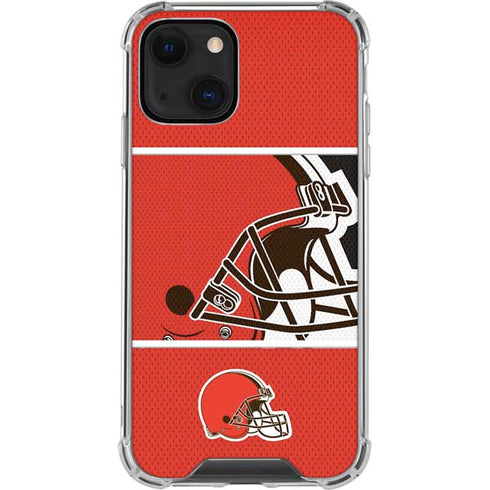 NFL Cleveland Browns Zone Block iPhone 13 Mini Clear Case