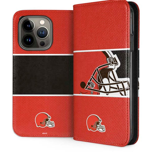 NFL Cleveland Browns Zone Block iPhone 13 Pro Folio Case
