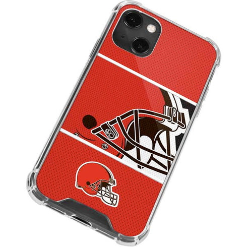 NFL Cleveland Browns Zone Block iPhone 14 Plus Clear Case
