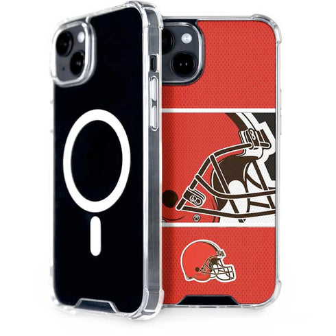 NFL Cleveland Browns Zone Block iPhone 15 Plus MagSafe Case