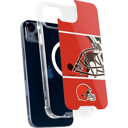 NFL Cleveland Browns Zone Block iPhone 15 Plus MagSafe Case