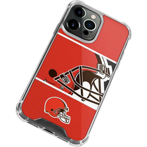 NFL Cleveland Browns Zone Block iPhone 15 Pro Clear Case