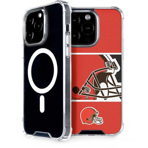 NFL Cleveland Browns Zone Block iPhone 15 Pro MagSafe Case