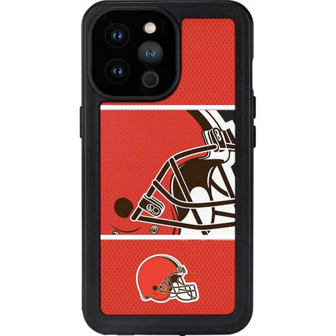 NFL Cleveland Browns Zone Block iPhone 14 Pro Max Waterproof Case