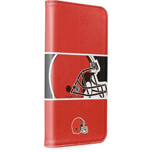 NFL Cleveland Browns Zone Block iPhone 15 Plus Folio Case