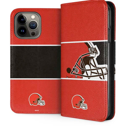 NFL Cleveland Browns Zone Block iPhone 15 Pro Max Folio Case
