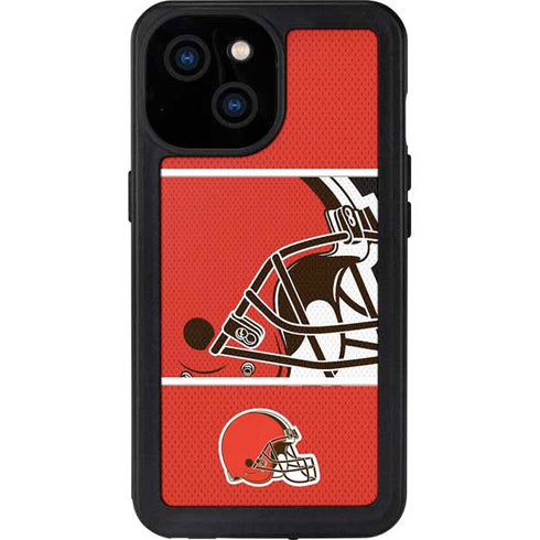 NFL Cleveland Browns Zone Block iPhone 15 Waterproof Case