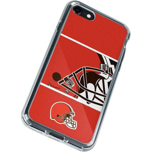 NFL Cleveland Browns Zone Block iPhone SE (2nd & 3rd Gen) Clear Case