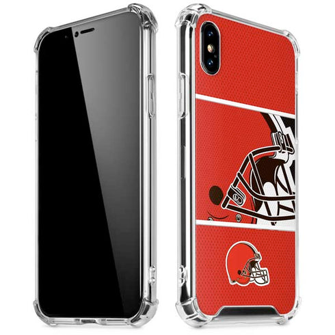 NFL Cleveland Browns Zone Block iPhone XS Max Clear Case