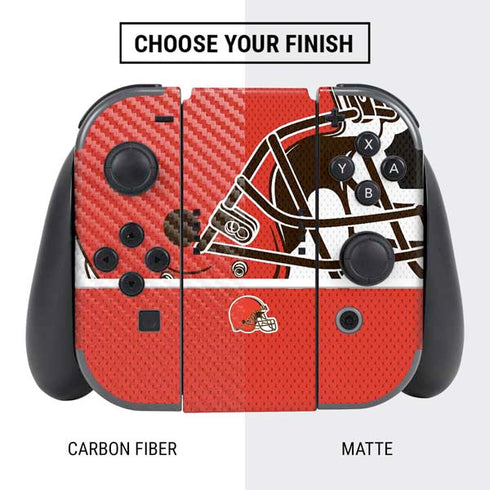 NFL Cleveland Browns Zone Block Nintendo Switch Bundle Skin