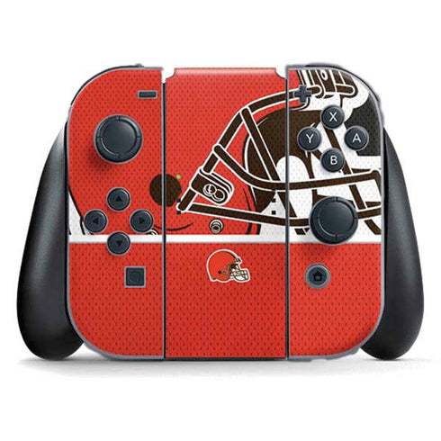 NFL Cleveland Browns Zone Block Nintendo Switch (2017-2021) Joy-Con Controller Skin