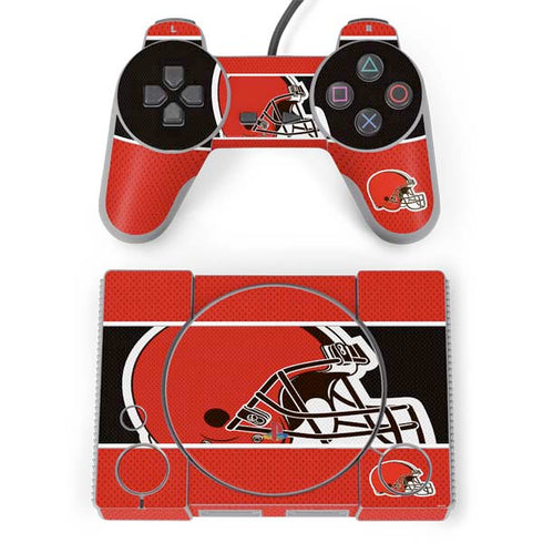 NFL Cleveland Browns Zone Block PlayStation Classic Bundle Skin