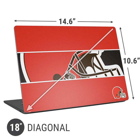 NFL Cleveland Browns Zone Block Universal Laptop 18in (14.6 x 10.6in) Skin
