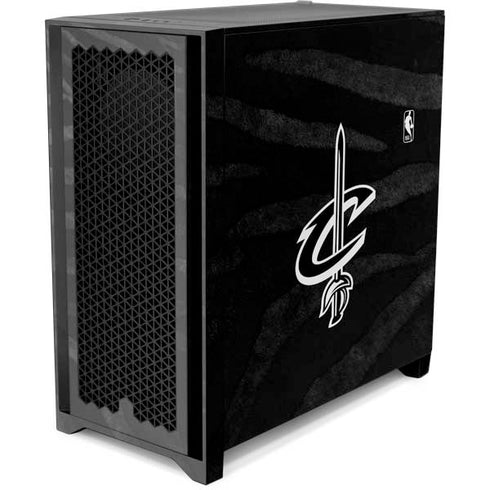 NBA Cleveland Cavaliers Black Animal Print Corsair 4000D Tempered Glass Mid-Tower ATX Case Skin