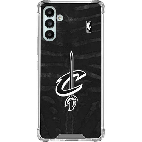 NBA Cleveland Cavaliers Black Animal Print Galaxy A13 5G Clear Case