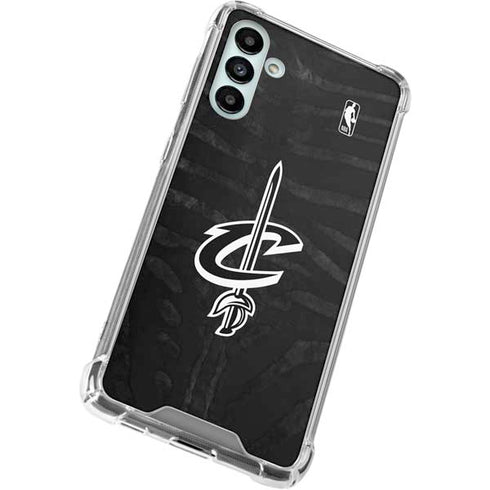 NBA Cleveland Cavaliers Black Animal Print Galaxy A13 5G Clear Case