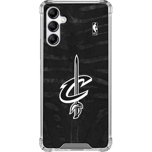 NBA Cleveland Cavaliers Black Animal Print Galaxy A14 5G Clear Case