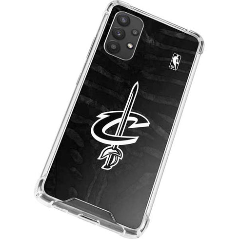 NBA Cleveland Cavaliers Black Animal Print Galaxy A32 5G Clear Case