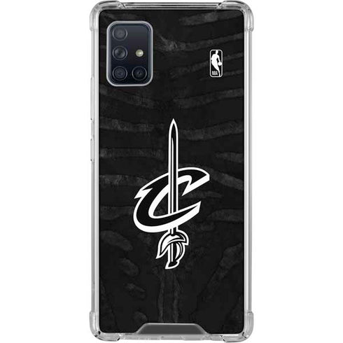 NBA Cleveland Cavaliers Black Animal Print Galaxy A51 5G Clear Case