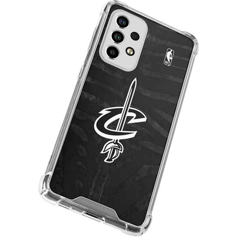 NBA Cleveland Cavaliers Black Animal Print Galaxy A53 5G Clear Case