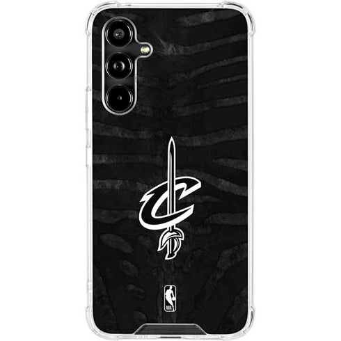 NBA Cleveland Cavaliers Black Animal Print Galaxy A54 5G Clear Case