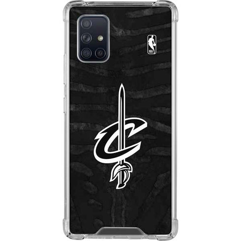 NBA Cleveland Cavaliers Black Animal Print Galaxy A71 5G Clear Case