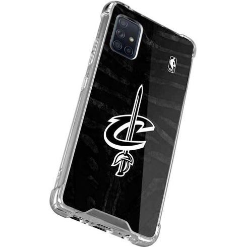 NBA Cleveland Cavaliers Black Animal Print Galaxy A71 5G Clear Case