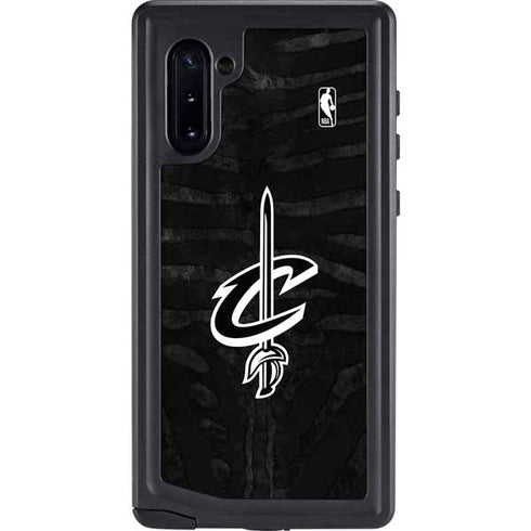 NBA Cleveland Cavaliers Black Animal Print Galaxy Note 10 Waterproof Case