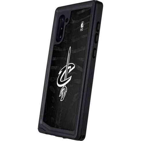 NBA Cleveland Cavaliers Black Animal Print Galaxy Note 10 Waterproof Case