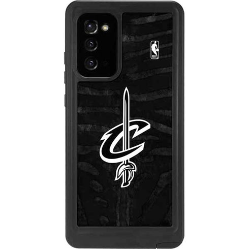 NBA Cleveland Cavaliers Black Animal Print Galaxy Note20 5G Waterproof Case