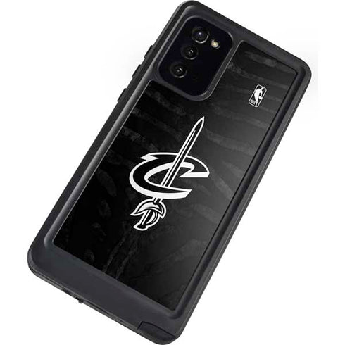 NBA Cleveland Cavaliers Black Animal Print Galaxy Note20 5G Waterproof Case