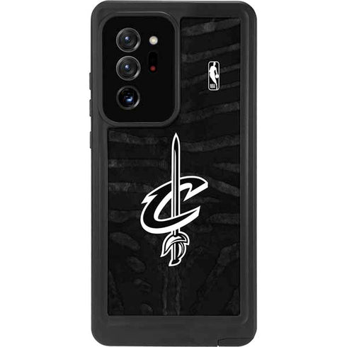 NBA Cleveland Cavaliers Black Animal Print Galaxy Note20 Ultra 5G Waterproof Case