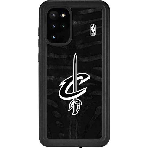 NBA Cleveland Cavaliers Black Animal Print Galaxy S20 Plus Waterproof Case