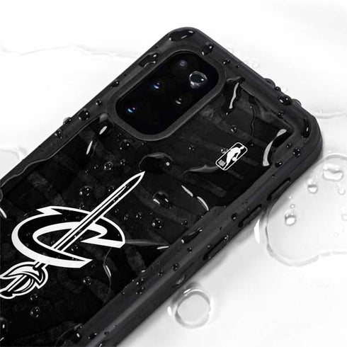 NBA Cleveland Cavaliers Black Animal Print Galaxy S20 Plus Waterproof Case