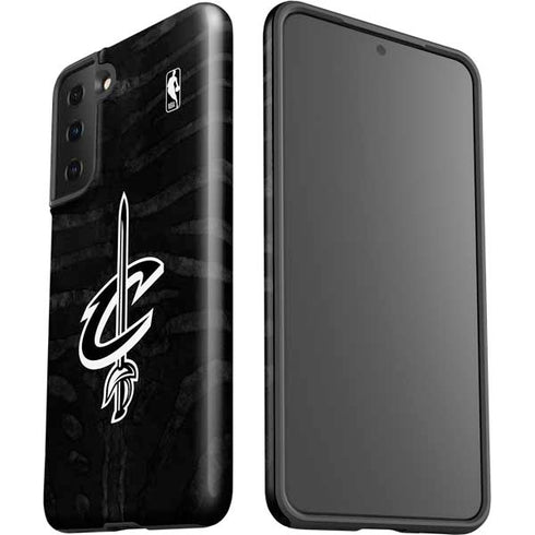 NBA Cleveland Cavaliers Black Animal Print Galaxy S21 FE Pro Case