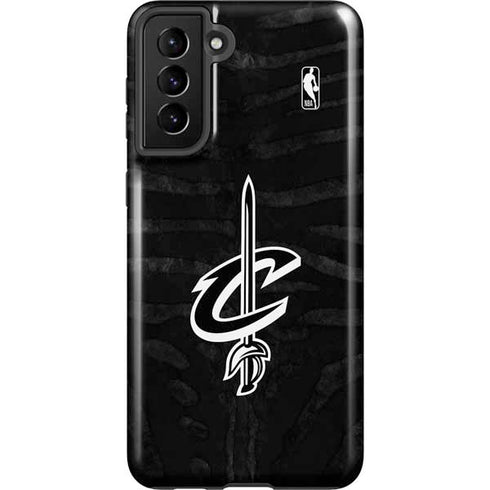 NBA Cleveland Cavaliers Black Animal Print Galaxy S21 Plus 5G Pro Case