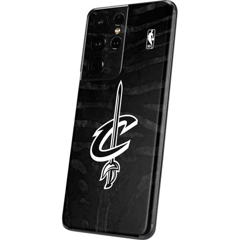 NBA Cleveland Cavaliers Black Animal Print Galaxy S21 Ultra 5G Skin