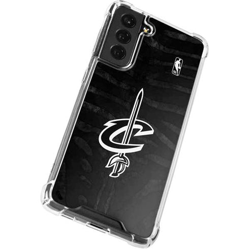 NBA Cleveland Cavaliers Black Animal Print Galaxy S22 Plus Clear Case