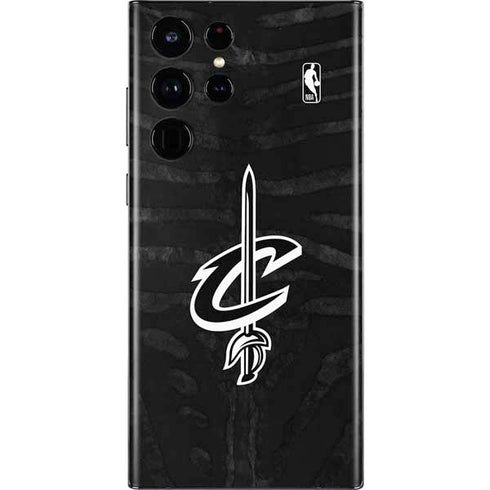 NBA Cleveland Cavaliers Black Animal Print Galaxy S22 Ultra Skin