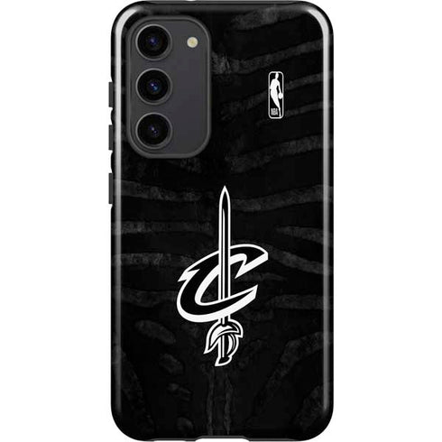 NBA Cleveland Cavaliers Black Animal Print Galaxy S23 Plus Pro Case