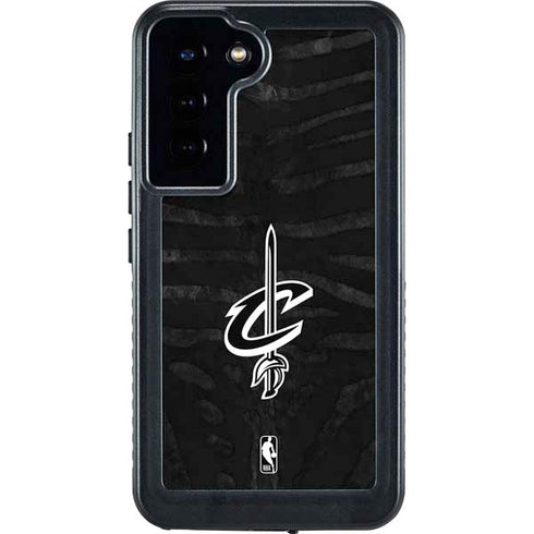 NBA Cleveland Cavaliers Black Animal Print Galaxy S23 Plus Waterproof Case