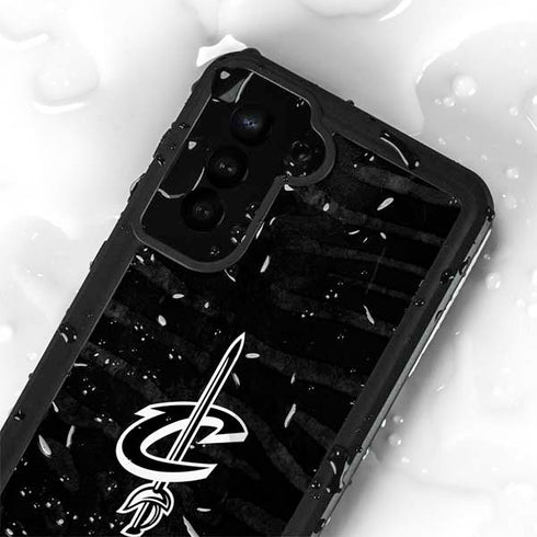 NBA Cleveland Cavaliers Black Animal Print Galaxy S23 Plus Waterproof Case