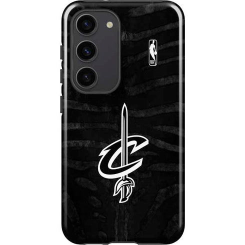 NBA Cleveland Cavaliers Black Animal Print Galaxy S23 Pro Case