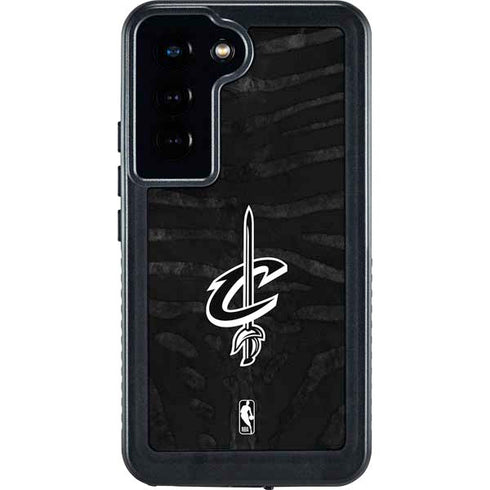 NBA Cleveland Cavaliers Black Animal Print Galaxy S23 Waterproof Case