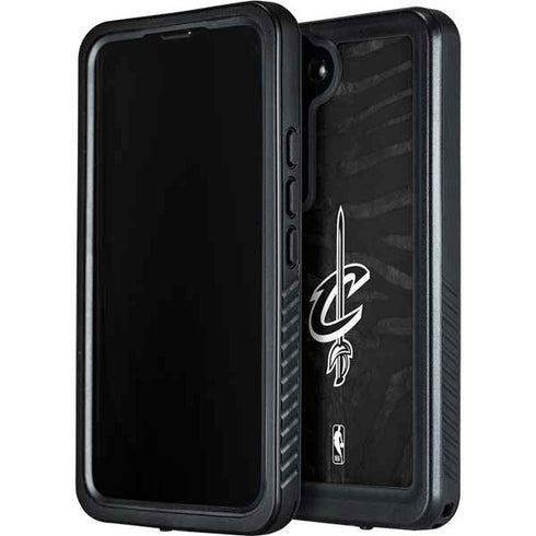 NBA Cleveland Cavaliers Black Animal Print Galaxy S23 Waterproof Case